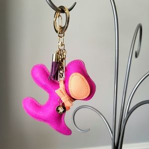 3D Dog Charm Keychain with Crystal